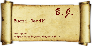 Buczi Jenő névjegykártya