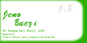 jeno buczi business card