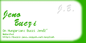 jeno buczi business card